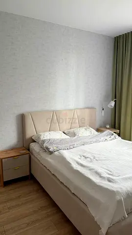 Queen upholstered bed frame with headboard