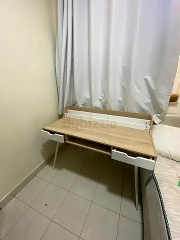 for urgent sale before sunday Light wood study desk with drawers - good condition home box