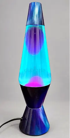 Classic Lava Lamp with Purple Wax and Blue Liquid