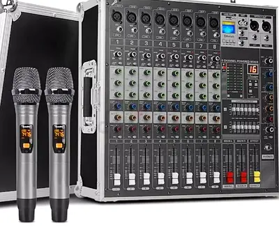 Mixer With Amplifier 3000 W 8 Channels