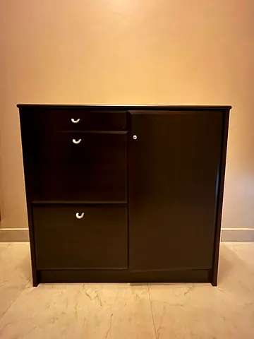 Black shoe cabinet