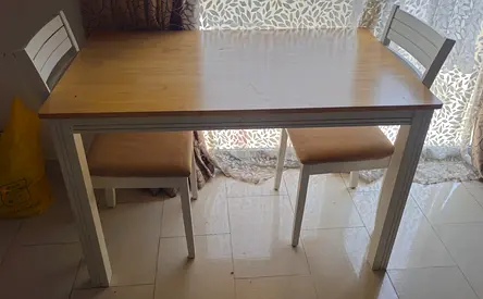 Ikea dining table set with 2 chairs - light wood