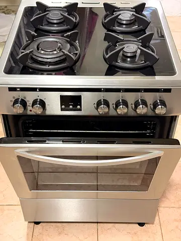 Brand Hoover Top 4 Burner Gas Down Oven Electric Cooker Range Size 60×60 cm