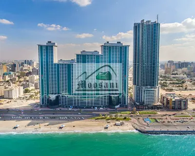 BIG Size 2 BHK With Parking and Balcony (SEA VIEW) 2 washrooms Apartment available for Rent in AED 50,000/-1 Payment in Corniche Tower , Ajman