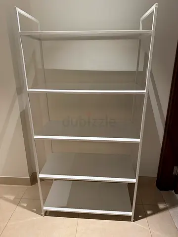 White 5-Section Open Shelf Bookcase / Storage Unit - Good Condition