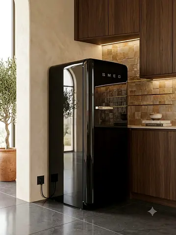 SMEG Latest Model Single-Door Retro Refrigerator – Black Finish