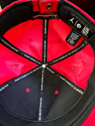 Red and Black Jordan Snapback Cap - Good Used Condition