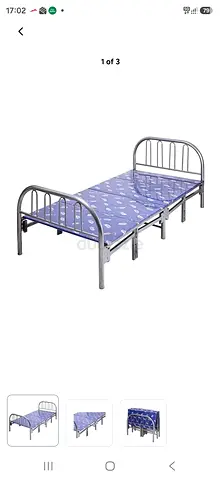 SINGLE FOLDABLE METAL BED FRAME