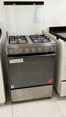 Toshiba 4-Burner Gas Cooker with Oven - Stainless Steel, Good Condition, 60x60 cm