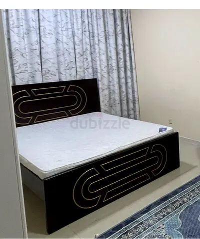 Queen bed frame with mattress - good condition