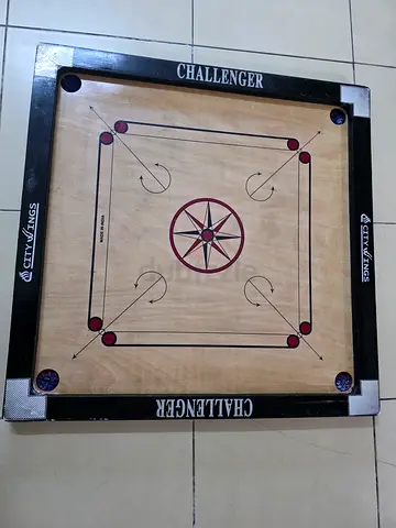 Wooden Carrom Board (Challenger City Wings) - Good Condition