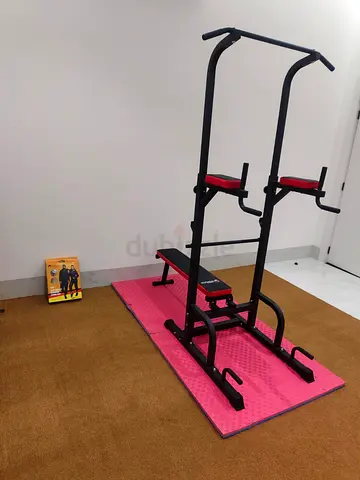 Multi-function Power Tower Dip/Chin-Up Station with Adjustable Bench Multi Station  use Exercise