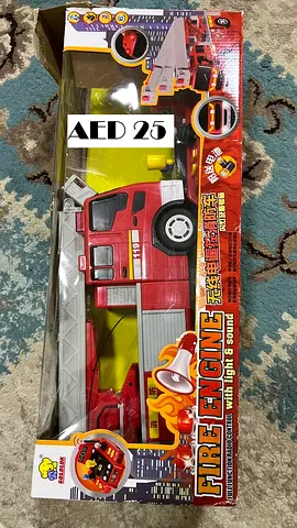 Kids Fire Engine Truck with Lights & Sound - AED 25