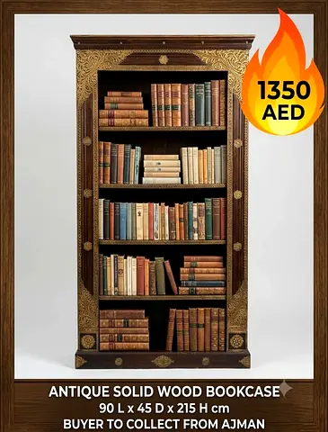 Solid wood bookcase- Antique bookcase