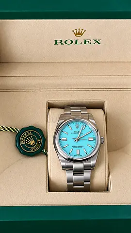 Rolex Oyster Perpetual 41mm Tiffany Blue Automatic – Premium White Strap + Box