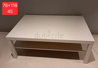 IKEA White Coffee Table With Shelf