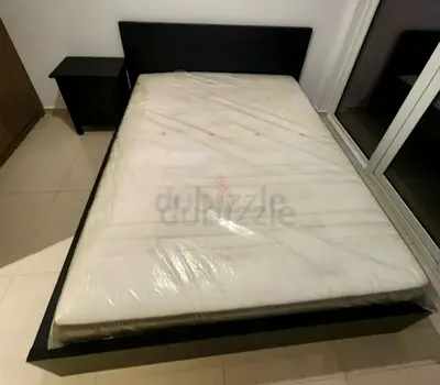 Ikea Queen size bed with mattress and storage drawers