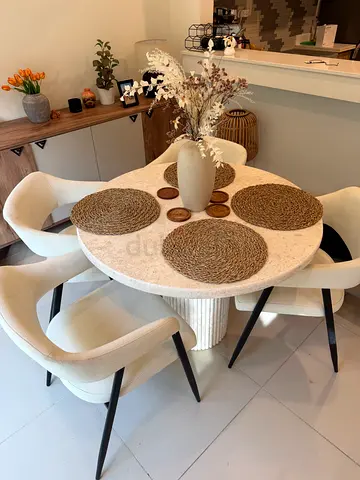 4 Upholstered Dining Chairs (table not included)
