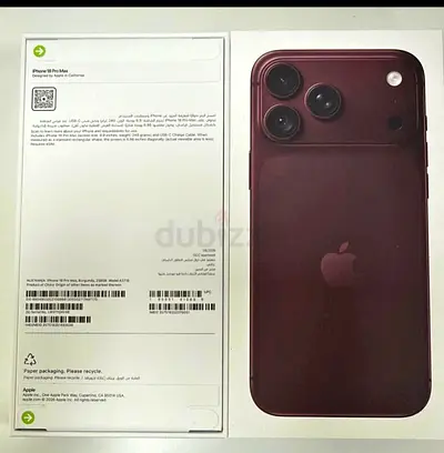 Apple IPhone 18 Pro Max (boxed) - 256GB, Burgundy, unused box