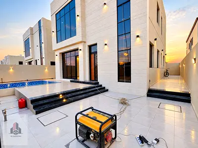 🏡 Modern luxury villa with pool in Ajman | Central air conditioning, including registration and ownership fees
