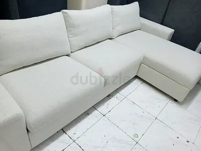 Modern Light Grey L-Shaped Sectional Sofa-bed with storage IKEA vimle
