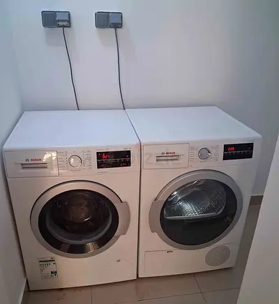 BOSCH Series 6 9KG Washer 9KG 💯 Dryer Separate Set Latest Model With Digital Clock 60x60 cm