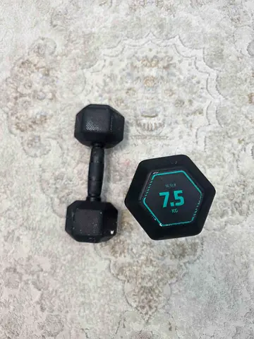 Pair of 7.5 kg Hex Dumbbells - Used
