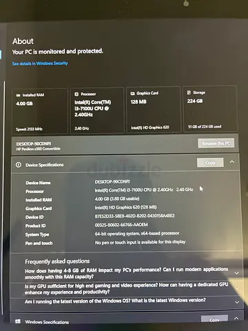 HP Pavilion x360 Convertible Touchscreen