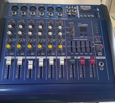 Pro-Sound 6 Channel Mixer with Amplifier - Brand new (1 year warranty)