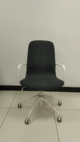 IKEA LANGFJALL Office Chairs, Dark Grey with White Frame, Matching Set of 4 Sold Together, JLT