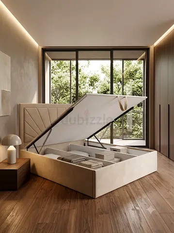 Hydraulic Storage Bed Frame Queen Size 150*190Cm