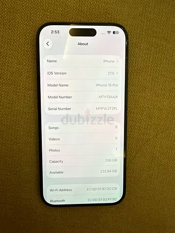 Apple iPhone 15 Pro 256GB