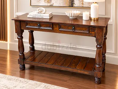 Pottery Barn Vintage Wood Console Table