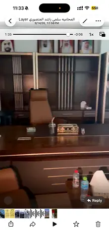 Large Wooden Office Desk with Matching Bookshelves and Storage