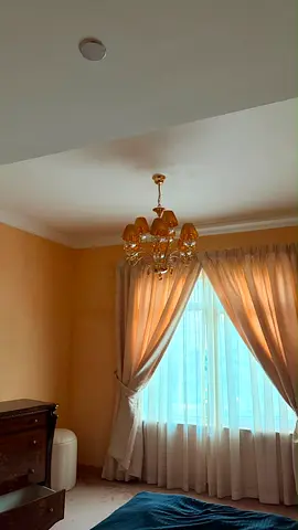 Gold crystal chandelier ceiling light - good condition