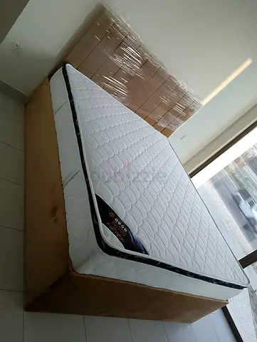 Brand New Queen size Bed frame including Top Memory foam Spring Mattress Available