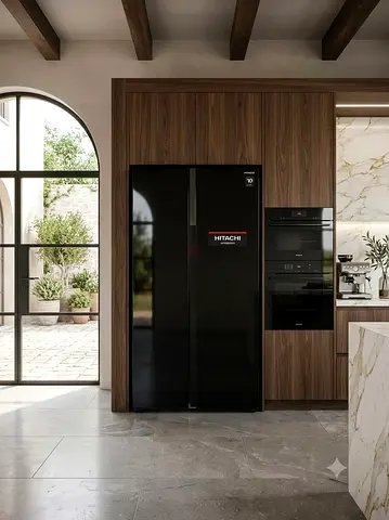 Hitachi Side-by-Side Refrigerator Freezer – Fridge & Freezer