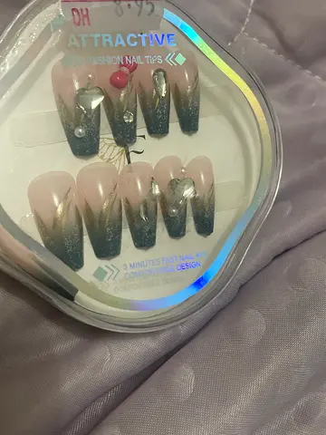 Blue And Pink Press On Nails