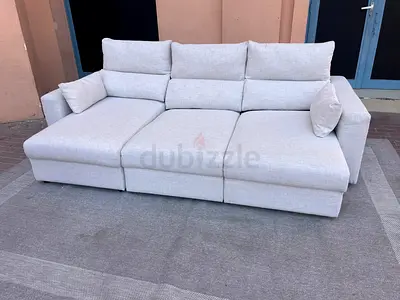 Almost brand new Condition Ikea eskelstuna L shape sofa bed with storage Beige