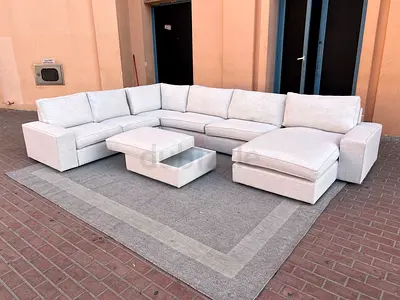Almost brand new Condition Ikea Kivik U Shape Sofa Beige without footstool