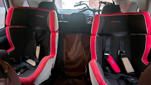 First Step Toddler Car Seats - Red and Black.