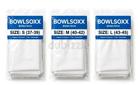 BOWLSOXX Disposable Hygienic Socks, S/M/L - For Bowling, Skating, Trampoline, & All Rental Shoes