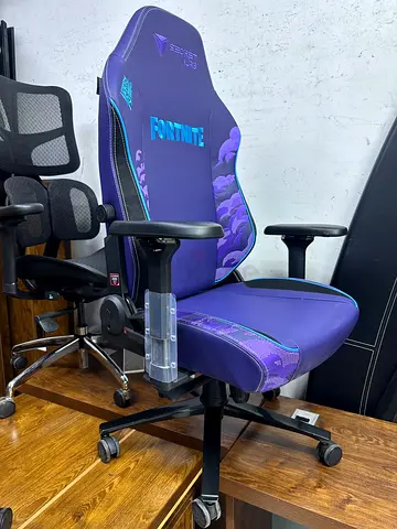 Fortnite Themed Purple Ergonomic Gaming Chair with Adjustable Armrests