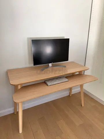 Hardwood computer desk