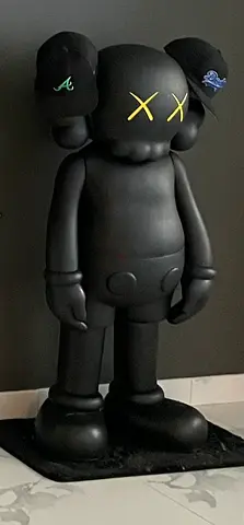 KAWS Large Black Standing Statue