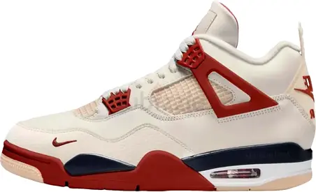 Air Jordan 4 BIKE  - White/Red, Size 10 US