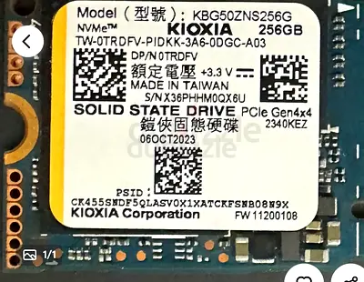 KIOXIA NVMe 256GB SSD