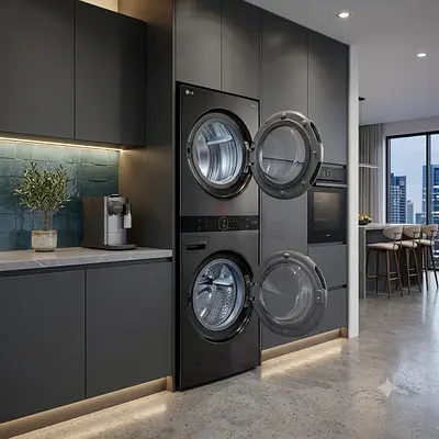 LG Front Load Washing Machine & Dryer Set – Separate Laundry Units