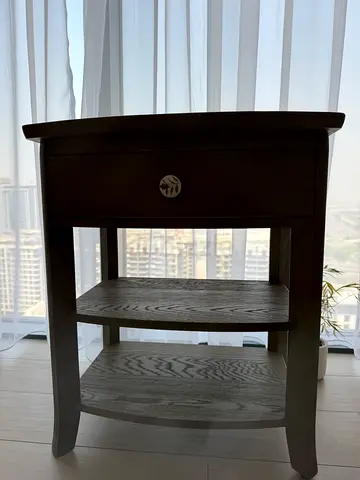 Pottery Barn Bedside Nightstands: 2 Solid Wood tables with Drawer