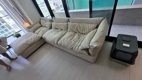 Same Like New Condition Marina Home feather 🪶 filled L Shape Sofa
